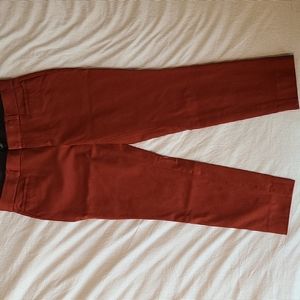 Banana Republic Sloan Crop pants, size 2, rust red